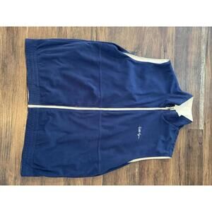 Walter Hagen Men’s Reversible Vest XL Navy Beige Full Zip Golf Lightweight